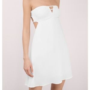 NEW White cut out strapless dress